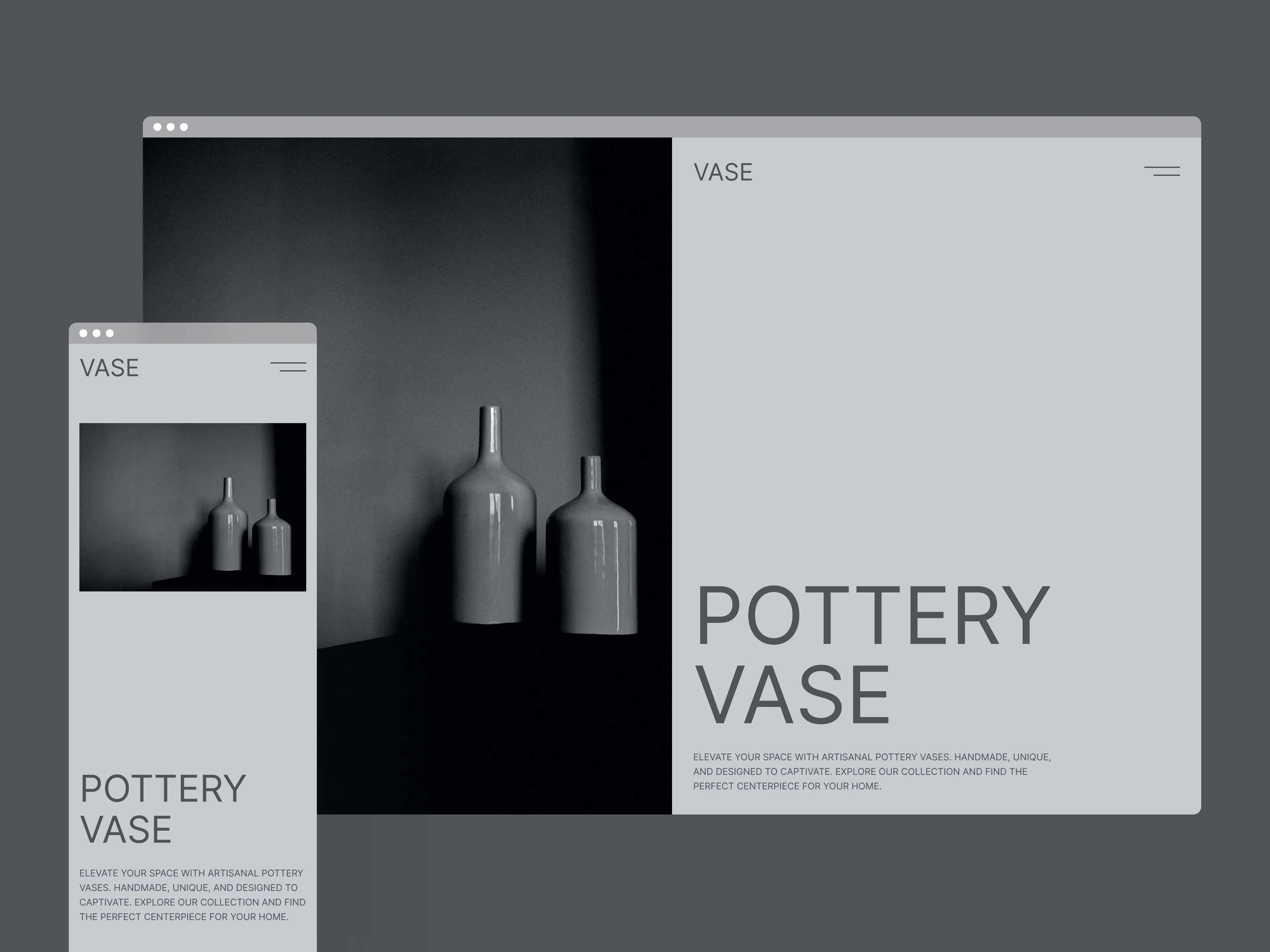 Pottery vase concept design exploration hero header